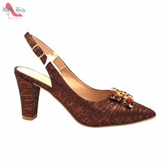 Fashionable African Shoes and Bag Set - Women Clothing Online Store21 – Women Clothing Online Store21 Brown Glamorous Pointed Toe Heels, Glamorous Brown Party Heels, Glamorous Brown Pointed Toe Heels, Glamorous Brown Heels For Formal Occasions, Italian Sandals, African Shoes, African Wedding, Heels Pumps, Set Women