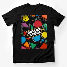 Colorful Dollar Store Pop Art Style T-Shirt, Vibrant Graphic Tee, Unisex Fashion Top Male T-Shirt Custom graphic T-Shirt.Customize your color Pop Culture Graphic Crew Neck Shirt, Pop Culture Short Sleeve T-shirt With Logo, Multicolor Logo Print T-shirt For Streetwear, Multicolor Logo Print Short Sleeve Tops, Multicolor Short Sleeve T-shirt For Streetwear, Pop Culture Graphic T-shirt With Short Sleeves, Multicolor Short Sleeve Tops With Logo Print, Multicolor Graphic Design T-shirt With Short Sleeves, Pop Culture Graphic Design Short Sleeve Shirt