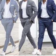 Mens Outfits Ideas, White Sneakers Outfit Men, Jacket Outfit For Men, Suits Business, White Sneakers Outfit, Mens Fashion Suits Casual, Sneakers Outfit Men, Suit Styles