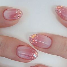 Natural Nail Gel Designs, January Nail, Gel Toe Nails, Beauty Nails Design, Blush Nails, Round Nails, Diy Nail Designs, Kawaii Nails, January 22