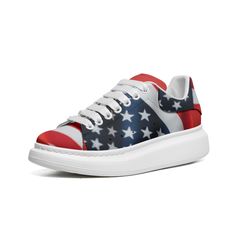 Show off your Patriotic Pride with these All-Leather American Flag Shoes! 🇺🇸 Designed by a proud American with love for the USA  these unique and stylish shoes are not just a fashion statement--they're a way to bless your feet and show your love for the red, white, and blue! 👟 Crafted from high-quality leather: These unisex shoes are durable, comfortable, and perfect for making a bold statement wherever you go. Whether you're headed to a BBQ, a parade, or just strolling through town, you'll be stepping with pride! 🎨 A one-of-a-kind design: Created by my son, who's passionate about our country, these shoes are as unique as his love for America. Wear them and carry the spirit of the USA with you! ✨ Why you'll love them: Patriotic and fun--ideal for all lovers of the USA! All-leather, mak Proud American, The Patriot, Sneakers Athletic, Unisex Shoes, Stylish Shoes, Red White And Blue, High Quality Leather, Unisex Fashion, Leather Shoes