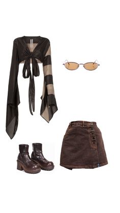 Outfit For Skirt, Hogwarts Clothes Aesthetic, Hogwarts Outfits, Collage Outfits, Skirt Looks, Ideal Closet, Dr Closet, Earthy Outfits