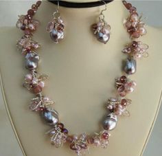 Splendid Gem Pearl Necklace F145 Pink Baroque, Tea Jewelry, Fuschia Color, Rice Pearls, Semiprecious Stone Jewelry, Earring Wire, Freshwater Pearl Jewelry, Pearl Jewelry Necklace, Crystal Beads Bracelet