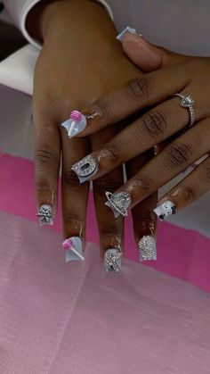 Pink Junk Nails, Weak Nails, Simple Gel Nails