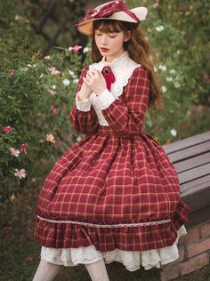 ❤︎ Retro Girl Volume Check Lolita Dress [Reservation Product]❤︎ Retro Red Dress With Ruffles, Retro Red Ruffled Dress, Retro Girl, Wallpaper Photos, Retro Girls, Iphone Wallpaper Photos, Red S, Lolita Dress, Iphone Wallpaper