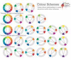 the color scheme for an art project is shown in this diagram, which shows different colors