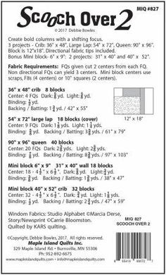 the back side of a paper with instructions on how to make an origami quilt