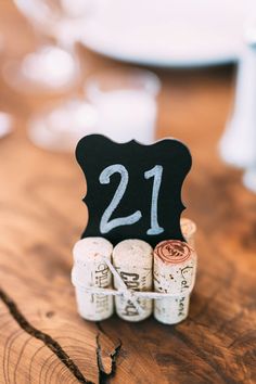 wine corks with the number 21 on them