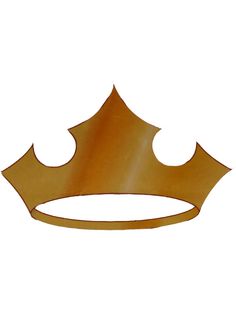 a brown paper crown on a white background