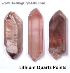 Lithium Quartz is clear Quartz with Lithium inclusions that give it a lovely magenta color and a peaceful energy. Lithium's natural anti-depressant nature is amplified by the Clear Quartz. Lithium Quartz is beneficial for opening the heart chakra and can assist with meditation. http://www.healingcrystals.com/natural-crystals-and-minerals-by-lithium%20quartz-stone.html If you visit out site and would like to place an order, you can save 10% by using the code HCPIN10 at checkout. Aura Healing, Be Joyful, Crystal Meanings, Crystal Grid, Chakra Stones, Quartz Points, Crystal Gems