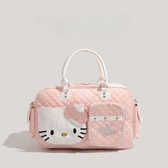 Sweet Kitty Large Capacity Travel Messenger Bag KI666 Stay organized and stylish on your travels with the adorable Sweet Kitty Large Capacity Travel Messenger Bag. With its spacious design, this bag allows you to easily carry all your essentials, making it the perfect companion for your adventures. Show off your cute side while on the go with this messenger bag. Rectangular Hello Kitty Shoulder Bag For Travel, Harajuku Style Travel Tote Satchel, Harajuku Style Tote Satchel For Travel, Cute Pink Travel Satchel, Kawaii Large Capacity Satchel For Travel, Kawaii Hello Kitty Travel Bags, Pink Hello Kitty Travel Bag, Cute Hello Kitty Shoulder Bag For Travel, Pink Hello Kitty Shoulder Bag For Travel