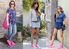 Tênis colorido pra dar um up no look - Moda it Outfit Rosado, Lily Pulitzer, Lily Pulitzer Dress, Lily, Sneakers, Pink, Lilly Pulitzer