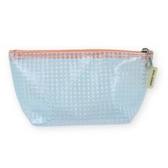 The smallest size of our new Grid Vinyl Makeup Bag is perfect for travel, stadium events that require clear bags, and everyday use! Features 3 fun, colorful zipper options! Measures 4" x 7". Wipe clean.Handmade in Portland, Oregon. Clear Zipper Pouch Cosmetic Bag, Clear Zipper Pouch For Everyday Use, Clear Rectangular Cosmetic Bag For Everyday Use, Rectangular Clear Cosmetic Bag For Everyday Use, Rectangular Clear Cosmetic Bag, Clear Cosmetic Bag With Zipper Pouch, Clear Pouch Cosmetic Bag For Everyday Use, Clear Cosmetic Bag Pouch For Everyday Use, Everyday Clear Cosmetic Bag With Zipper