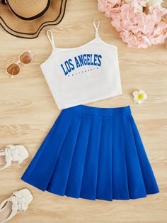 Clothes For 10 Yrs Old, Cute Clothes Ideas For School, Clothes For Teenage Girls Outfit, Blue Cute Outfits, Clothes For Girls 10-12, Girls White Shirt, Clothes Girl