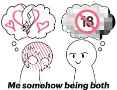 an image of two people with thought bubbles above them that say no to each other