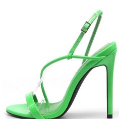 Layla Neon Green Heeled Sandals. New In Box Trendy Green Evening Sandals, Trendy Green Sandals For Evening, Green Strappy Sandals With Heel Strap, Elegant Green Strappy Sandals, Neon Yellow Pumps, Yellow Pumps, Manolo Blahnik Pumps, High Heel Dress Shoes, Sam Edelman Heels