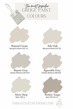 the most popular gray paint colors for your home in one color and two shades to choose from