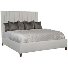 Modena Upholstered Bed King-High Fashion Home Channel Tufted Bed, Fabric Panel Bed, Sofa Bed Size, King Upholstered Bed, Bed King, Tufted Bed, Classic Grey, California King Bedding, Bernhardt Furniture