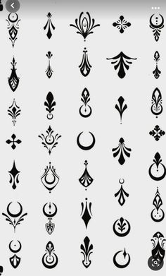 a bunch of different designs on a white background