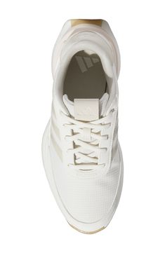 Getting through all 18 holes is a breeze when you hit up the green in this spikeless golf shoe detailed with the iconic 3-Stripes. Removable insole Textile and synthetic upper/textile lining/synthetic sole Imported Sporty Golf Shoes With Boost Midsole, Functional White Golf Sneakers, White Golf Sneakers With Perforated Toe Box, Golf Sneakers With Perforated Toe Box, White Golf Shoes With Perforations For Sports, White Sporty Golf Shoes With Perforations, Sporty White Golf Shoes With Perforations, White Sporty Sneakers For Golf, Sporty Golf Shoes With Perforations