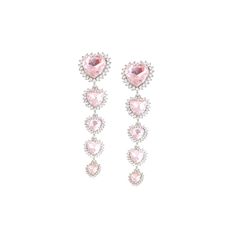 in stock Vday Jewelry, Dangly Earring, Heart Drop Earrings, Dangly Earrings, Pink Earrings, Soft Girl, In Store, Buy Online, Drop Earrings