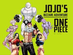 the cover to jojo's bizarre adventure one piece