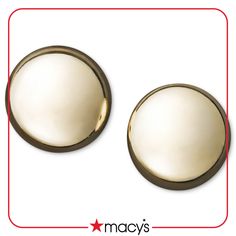 in stock Macy's Polished Finish Earrings For Formal Occasions, Classic 14k Gold Earrings With Shiny Finish, White Gold Round Earrings With Shiny Finish, Round White Gold Earrings With Shiny Finish, Macy's Classic Yellow Gold Earrings, Classic Tarnish Resistant Earrings By Macy's, Classic Tarnish Resistant Earrings From Macy's, Classic Tarnish-resistant Earrings From Macy's, Macy's Polished 14k Gold Earrings