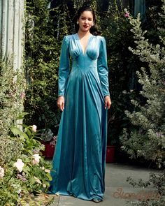 Velvet Dress-velvet Gown V Neck Long Sleeve Floor Length Dress-velvet Deep V Neck Ankle Length Dress-velvet Formal Wedding Dress Guest Dress - Etsy UK Teal Velvet Dress, Luxury Velvet Floor-length Maxi Dress, Holiday Evening Velvet V-neck Dress, Luxury Velvet V-neck Evening Dress, Luxury V-neck Velvet Dress For Women, Wedding Dress Guest, Elegant Velvet V-neck Maxi Dress, Formal Wedding Dress, Scottish Dress