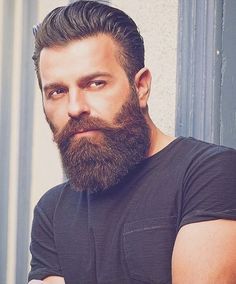 Unknown Male Handlebar Mustache Style, Barba Hipster, Beard Ideas, Man With A Beard, Mustache Styles, Beard Game, Perfect Beard, Beard Style