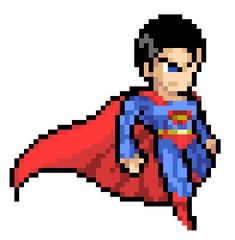 an old pixel art superman from the video game