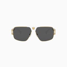 Shop Men's Versace Special Project Aviator Sunglasses at Tops and Bottoms USA. Enjoy free shipping on All over the USA. Style: 0VE2251-147187, Color: Gold White Dark Grey Luxury Men's Aviator Sunglasses For Summer, Luxury Classic Men's Aviator Sunglasses, Luxury Men's Mirrored Shield Sunglasses, Luxury Elegant Men's Aviator Sunglasses, Luxury Designer Men's Aviator Sunglasses, Designer Aviator Sunglasses With Tinted Lenses, Luxury Aviator Sunglasses With Uv Protection, Square Frame, Modern Aviator Shield Sunglasses With Metal Frame, Luxury Square Frame Aviator Sunglasses With Uv Protection