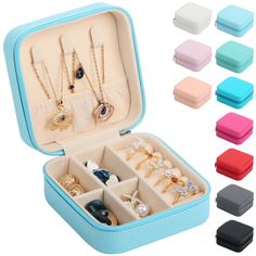 an open jewelry box filled with lots of different items