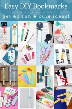 the easy diy bookmarks are great for kids to do with their favorite books