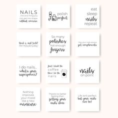 Instagram Nail Page Names, Nails Quotes For Instagram, Polish Sayings, Nail Salon Quotes, Instagram Nail Page Ideas, Nail Quotes Funny, Nail Salon Names, Insta Background, Nail Tech Quotes