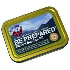 The Best Glide ASE Be Prepared Pocket Survival Kit is Officially Licensed by the Boy Scouts of America. It is assembled in the USA utilizing a weather/water resistant tin container that includes a rubber seal (inside) and a vinyl tape seal (outside) - it's not a mints box with hinges. It includes many US Military and/or NATO issued/approved items such as Button Compass, All Weather Matches, Derma Safe Razor Knife, MP1 Water Purification Tablets, Rapid Rescue Survival Whistle, Type 1A Utility Cor Survival Fishing Kit, Survival Fishing, Camping Safety, Emergency Survival Kit, Survival Items, Altoids Tins, Survival Supplies, Fishing Kit, Boy Scouts Of America