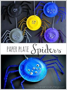 paper plate spider craft for kids to make