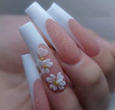 Xl Nail Ideas, Cute Box Braids, Bridal Nail Art, Cute Box Braids Hairstyles, Ombre Nail Designs, Bridal Nails, Elegant Nails, Dream Nails, Fancy Nails