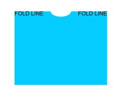 a blue folder with the words fold line on it