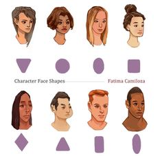 the faces of different people with different shapes