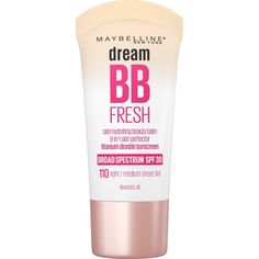 Dream BB Fresh is hydrating and lightweight. Dream BB Fresh Cream makeup gives you a natural, skin-perfected look. Our BB (which stands for “Beauty Balm”) cream combines skincare and makeup to perfect skin in 1 simple step. It glides on easily for smooth application, providing sheer coverage with the added benefit of SPF to protect you from the harsh rays of the sun. Dream Fresh has 8 skin-loving benefits in 1. This bb cream with SPF for face protects with SPF 30. Brightens. Blurs imperfections. Best Drugstore Tinted Moisturizer, Drugstore Bb Cream, Drugstore Tinted Moisturizer, Maybelline Bb Cream, Bb Cream Best, Bb Creams, Batons Matte, Maybelline Makeup, Beauty Balm