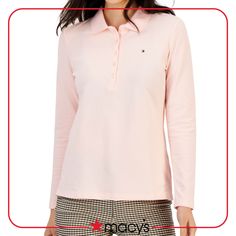 in stock Winter Cotton Polo Collar Tops, Tommy Hilfiger Long Sleeve Tops For Spring, Tommy Hilfiger Long Sleeve Work Shirt, Tommy Hilfiger Long Sleeve Shirt For Work, Classic Pink Long Sleeve Tops, Tommy Hilfiger Fitted Long Sleeve Shirt, Trendy Tommy Hilfiger Tops For Fall, Classic Long Sleeve Polo Shirt For Spring, Classic Pink Tops For Fall