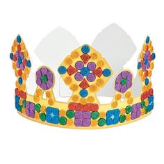 Feel like the king or queen of crafting! Perfect for kids craft projects, this kit lets little ones create their own glitter crown that glimmers like the real thing. Fun for birthday parties or a classroom art project, the crowns can be adjusted to fit kiddos' heads once theyve been beautifully bedazzled! Includes self-adhesive foam shapes and paper crowns with an adhesive tab closure. 24" x 4" Makes 12. All craft kit pieces are pre-packaged for individual use. Kits include instructions. Color: Around The World Crafts For Kids, Treasure Chest Craft, Kites Craft, Dragon Tea, Felt Crown, Crown Crafts, Glitter Crown, King Or Queen, Classroom Art Projects