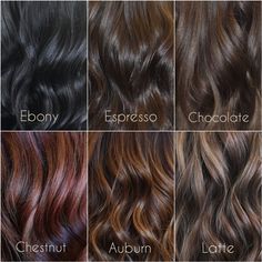 Chocolate Mocha Hair Color Balayage, Dye Jobs For Dark Hair, Dark Chocolate Brown Hair Espresso Balayage, Different Shade Of Brown Hair, Choclate Brown Hair Color Black Women, Dark Mocha Hair Color, Solid Dark Brown Hair Color Ideas, Dark Autumn Hair Color Chart, Matrix Brown Hair Color