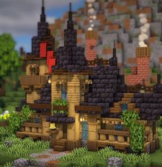 Minecraft Starter House, Minecraft Steampunk, All Minecraft, Minecraft House Tutorials, Minecraft Castle, Cool Minecraft Creations