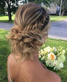 Braided Updo Ideas, Updo Ideas, Updo Braids, Braid Updo, Braided Updo Wedding, Updo Styles, Fishtail Braid, Braids With Curls