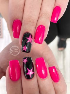 80s Nail Ideas, Pink Rock Nails, Simple Concert Nails, Rock Concert Nails Ideas, 80s Neon Nails, Pink Concert Nails Ideas, P!nk Concert Nails, Nails For Pink Concert, P!nk Inspired Nails