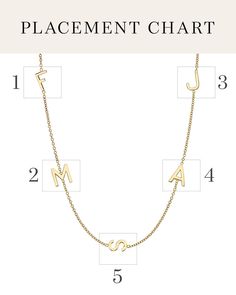 Build this best seller asymmetrical 14k solid gold initials necklace starting with 2 initials of your choice, and add up to 5 initials, all on a dainty cable link chain necklace available in 14k yellow, white and rose gold. This makes for the perfect bespoke necklace with a modern twist having the initials laying sideways, this necklace is amazing and one of our best sellers! Note: Each initial is thoughtfully connected to reduce the chance of flipping, however, due to the nature of the necklace Initials Necklace, Font Guide, Initial Necklace Gold, Gold Initial, Necklace Sizes, Chain Link Necklace, Initial Necklace, Link Chain, Best Seller