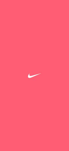 a pink wall with a white nike logo on the left side and a red background