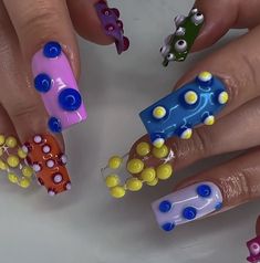 Chunky Nails, Painted Acrylic Nails, Gel Toe Nails, Long Acrylic Nail Designs, Coffin Shape Nails