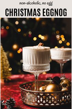 Make the best ever festive eggless or vegan eggnog for the holiday season and Christmas time. Spike it or keep it non alcoholic for the whole family to enjoy!